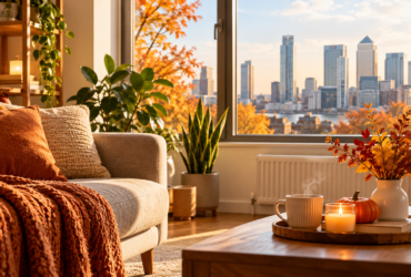 Cozy Autumn City View Living Room (1)